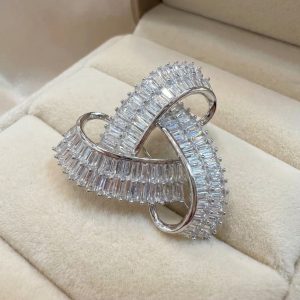 高奢設計時尚鋯石胸針