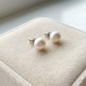 淡水珍珠 白10mm 耳飾