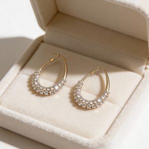 璀璨光弧-金 耳飾