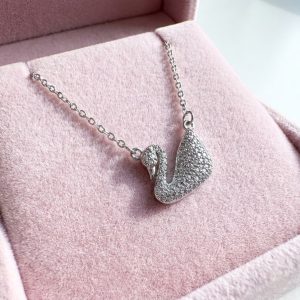 天鵝造型項鍊-銀
