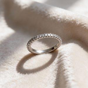 925純銀滿鑽閉口戒(#8)