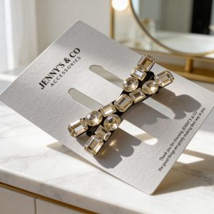 韓版大寶石超閃側夾-香檳