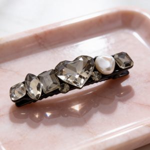 韓版大寶石超閃愛心側夾