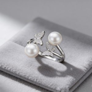 蝶舞珍珠輕奢戒(#8)